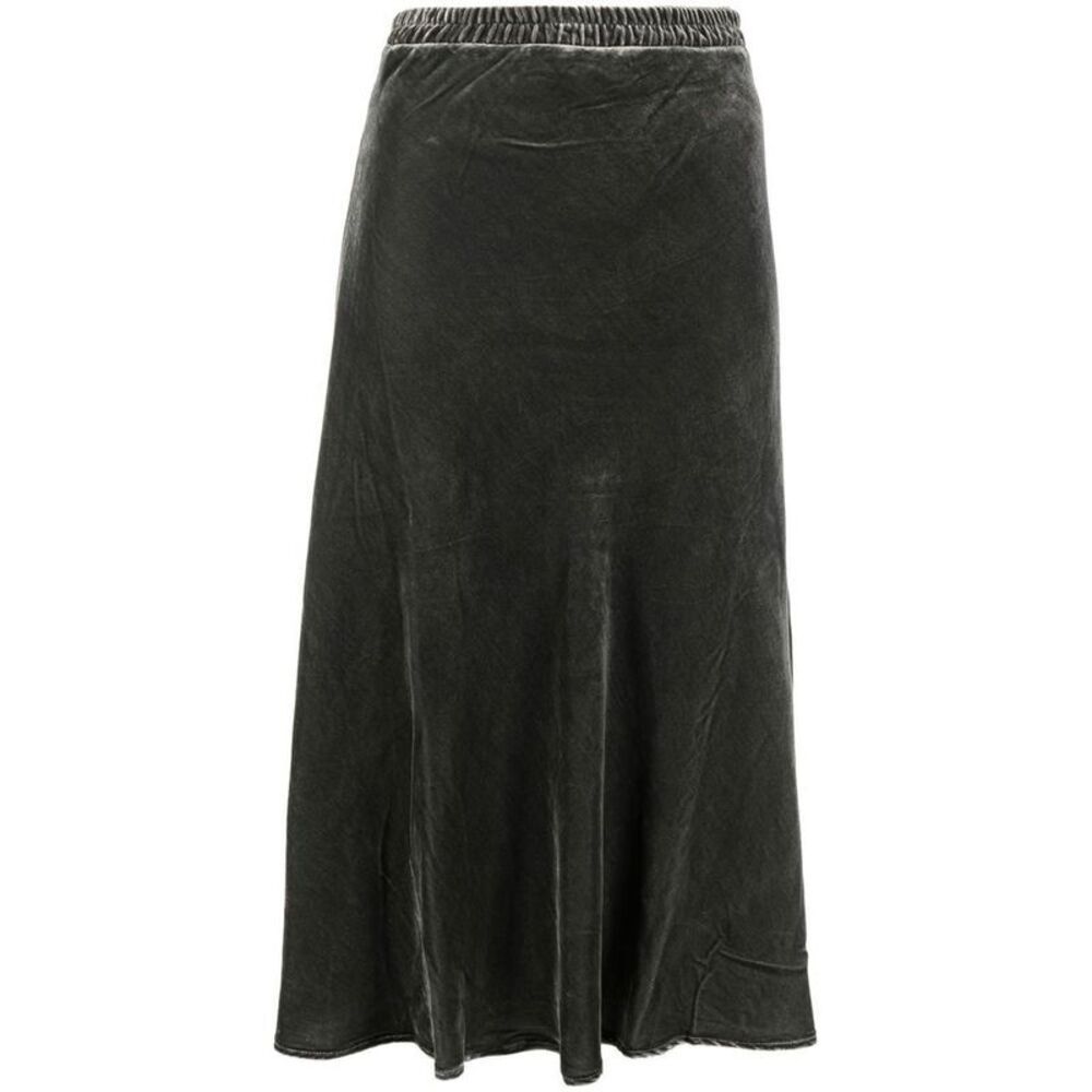 GOLD HAWK Bias Cut Velvet Midi Skirt Women GREY Skirts